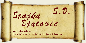 Stajka Đalović vizit kartica